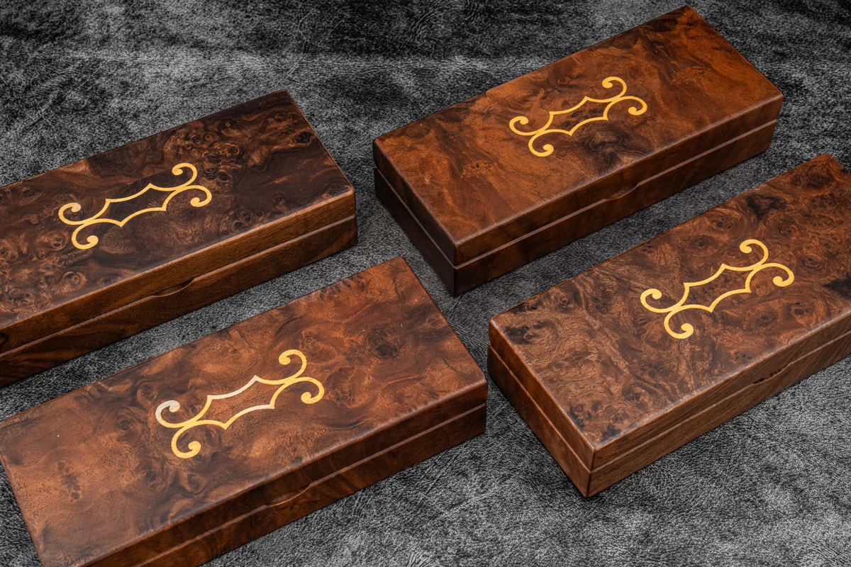 Galen Leather Wooden Pen Display Case w/ Lid - Image 5