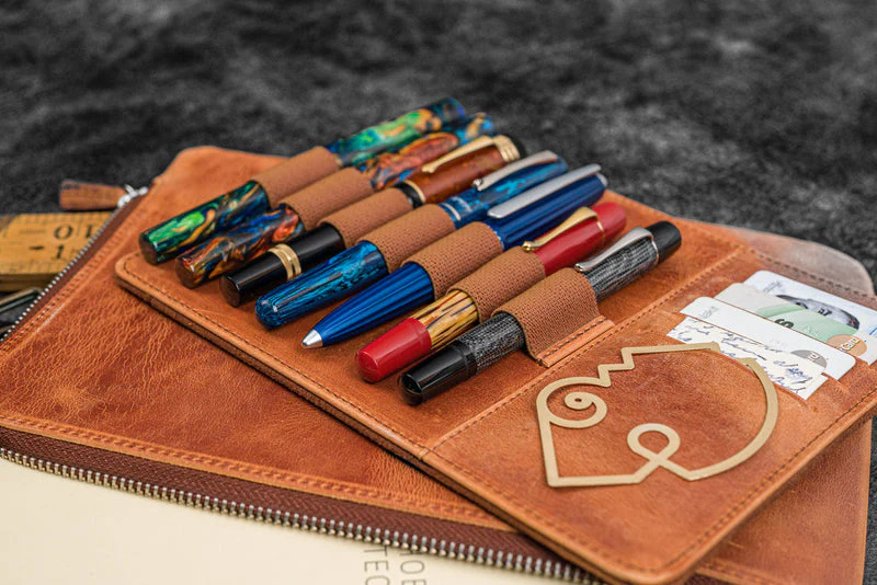 Galen Leather Writer's Bank Bag - Pen Pouch - Image 8