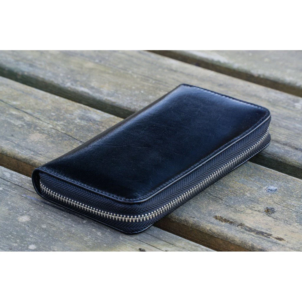 Galen Leather 3 Pen Zipper Case - Image 3