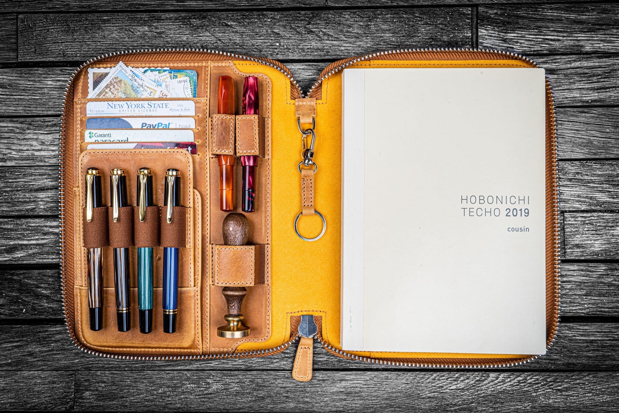 Galen Leather Zipped A5 Notebook Folio - Image 41