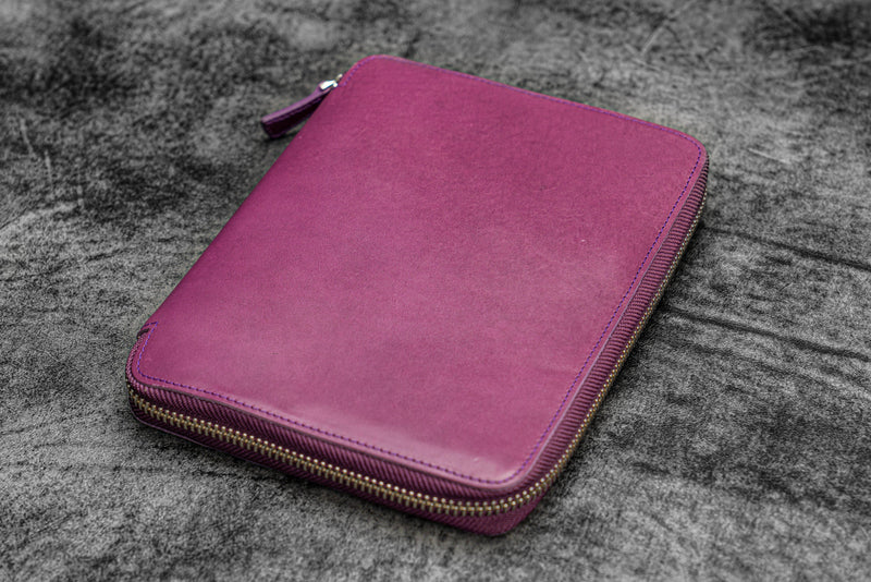 Galen Leather Zipped A5 Notebook Folio - Image 47