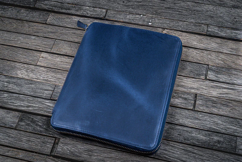 Galen Leather Zipped B5 Notebook Folio - Image 5