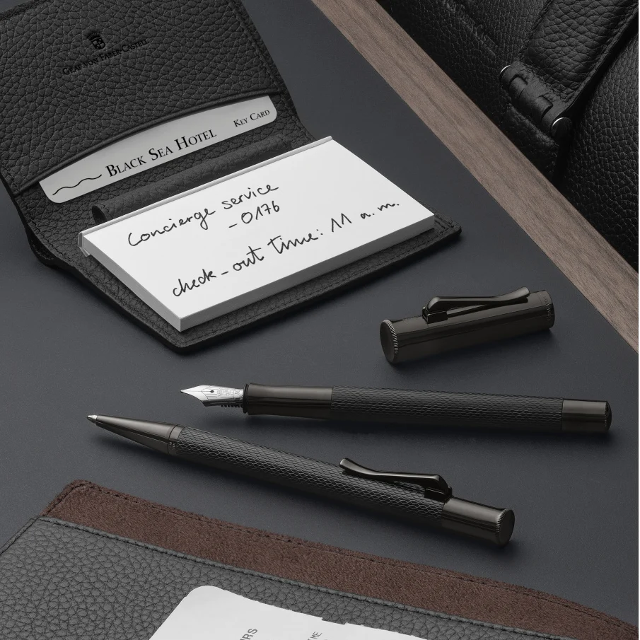 Graf von Faber-Castell Guilloche Ballpoint Pen - Black Edition - Image 2