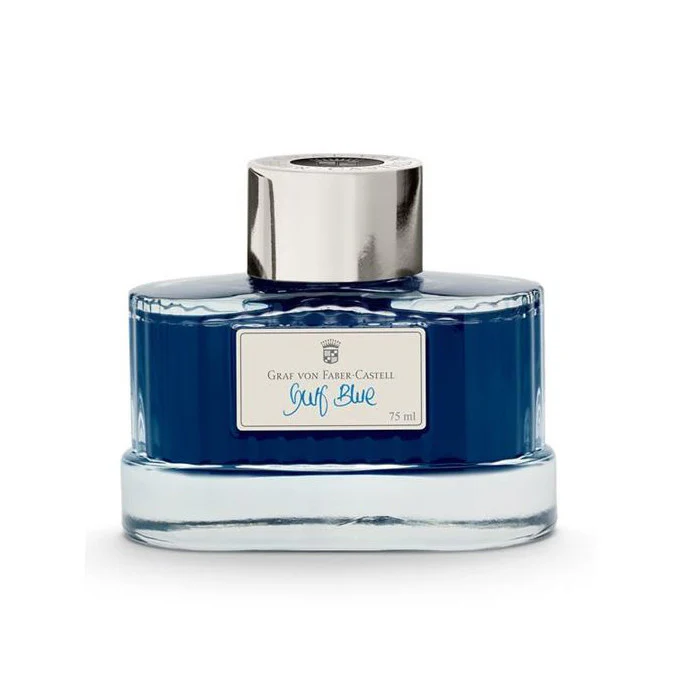 Graf von Faber-Castell Gulf Blue - 75ml Bottled Ink - Image 2