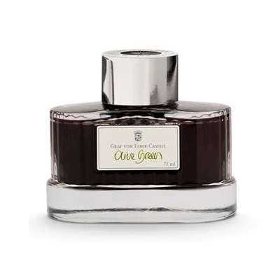 Graf von Faber-Castell Olive Green - 75ml Bottled Ink - Image 2