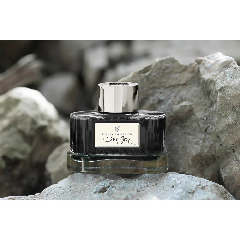 Graf von Faber-Castell Stone Grey - 75ml Bottled Ink - Image 4
