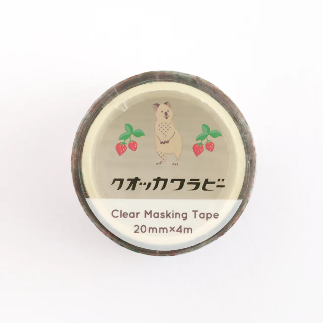 Green Flash Animal Department Store Gold Foil Clear Masking Tape - Quokka