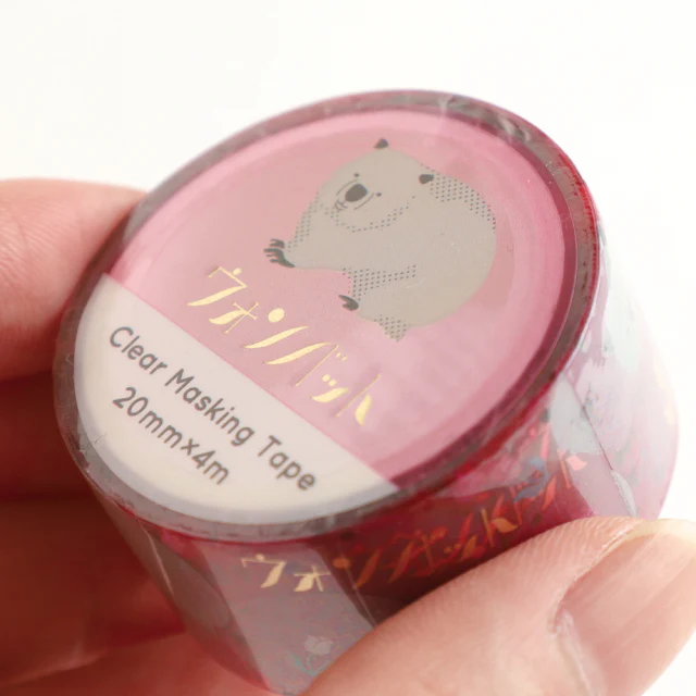 Green Flash Animal Department Store Gold Foil Clear Masking Tape - Wombat - Image 5