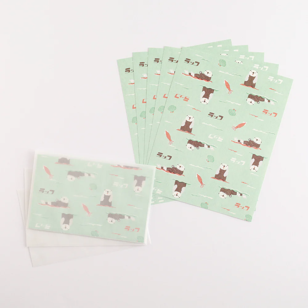 Green Flash Animal Department Store Letter Set - Sea Otter - Image 2