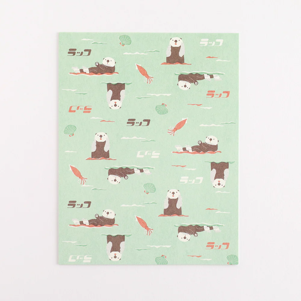 Green Flash Animal Department Store Letter Set - Sea Otter - Image 3