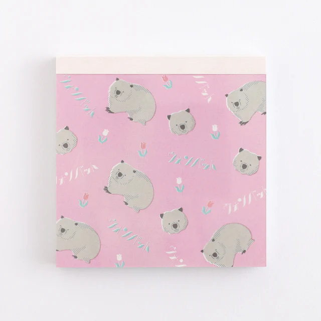 Green Flash Animal Department Store Memo Pad - Wombat