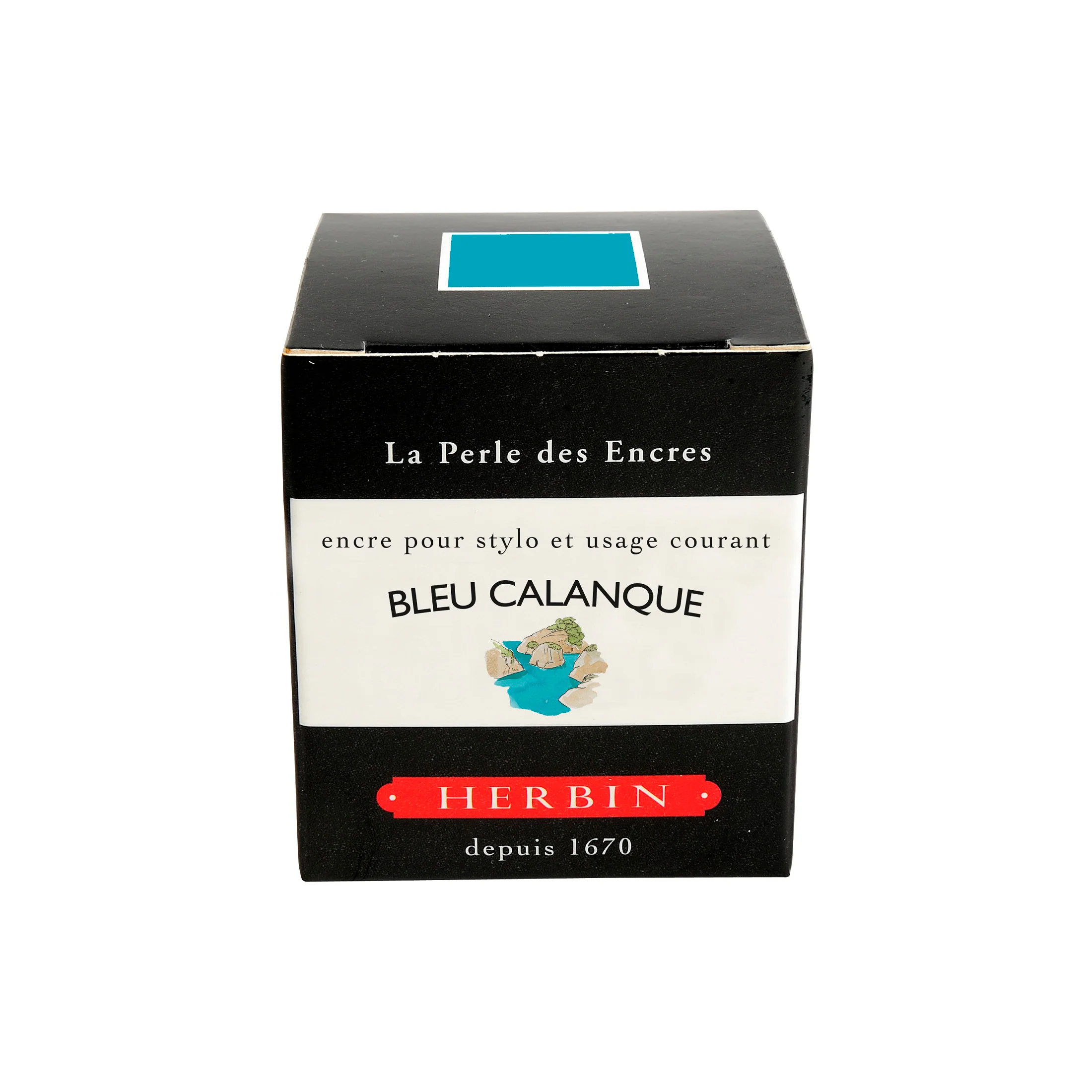 Jacques Herbin Bleu Calanque - 30ml Bottled Ink - Image 3