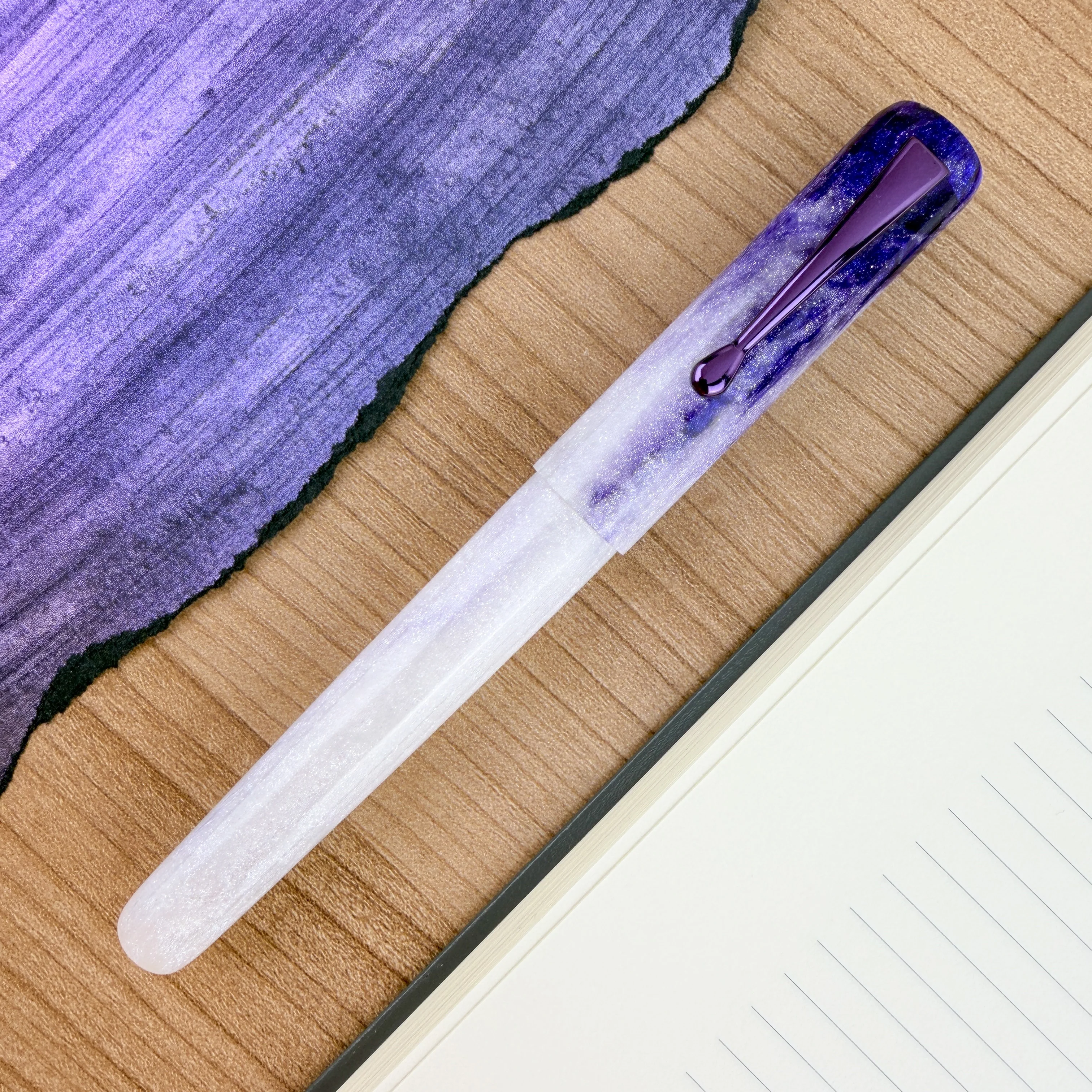 Hinze Pen Company Fountain Pen - Blueberry Cheesecake - Image 2