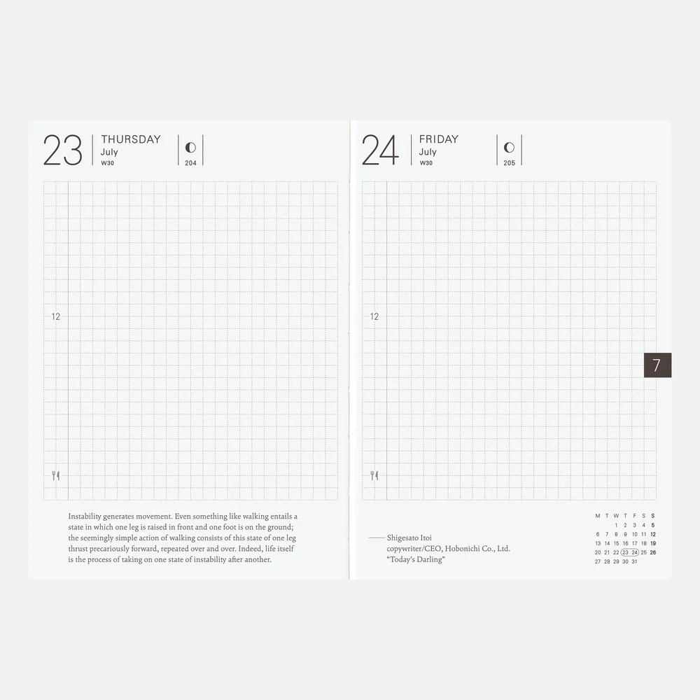 Hobonichi Techo A6 English Planner Book - Image 4