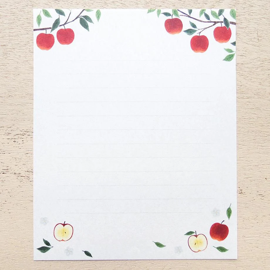 Hyogensha Cozyca Seasonal News Letter Set - Apples - Image 3