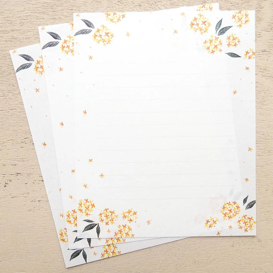 Hyogensha Cozyca Seasonal News Letter Set - Osmanthus - Image 2