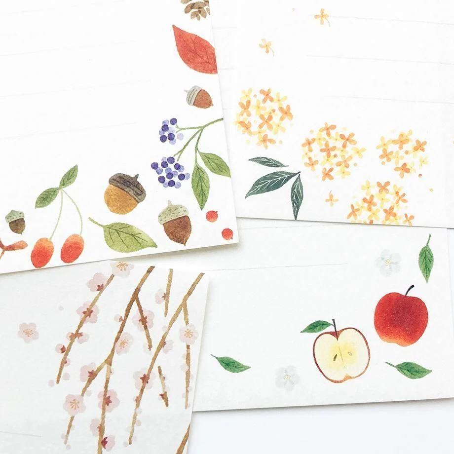 Hyogensha Cozyca Seasonal News Letter Set - Weeping Plum Blossom - Image 9
