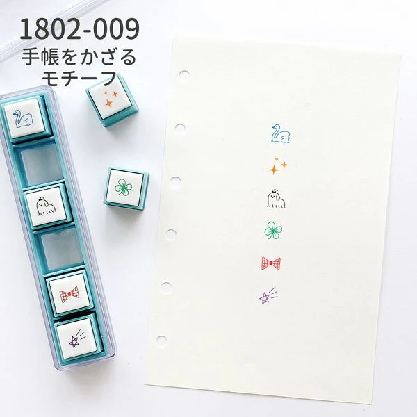 Kodomo No Kao Pochitto Pick Detachable Push Button Stamp Set - Planner Decoration - Image 2
