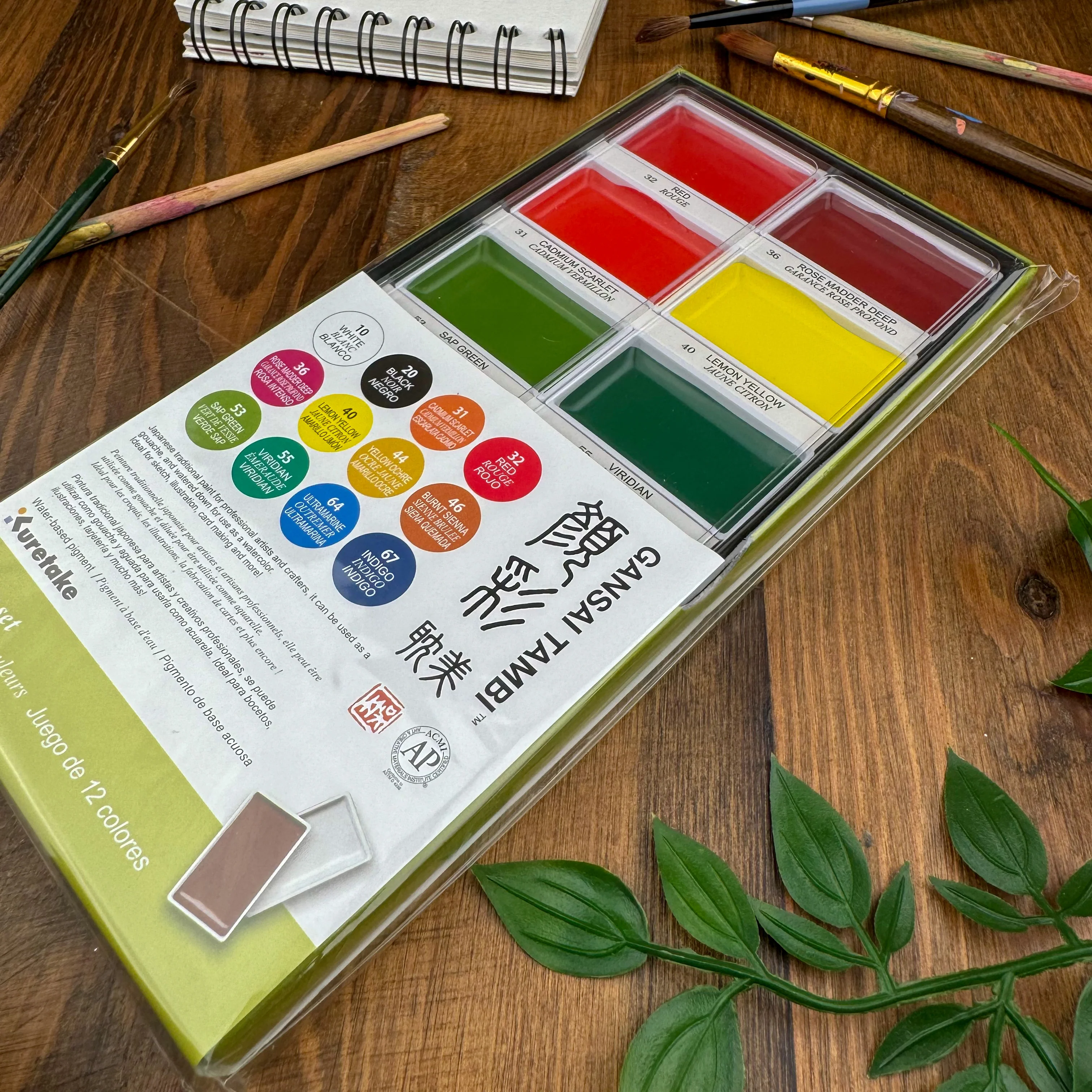 Kuretake Gansai Tambi 12 Color Set - Image 2