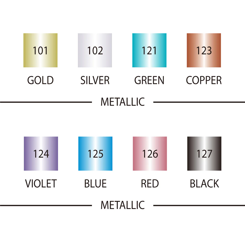 Kuretake Zig Fudebiyori Brush Lettering Markers - Metallic (Set of 8) - Image 3