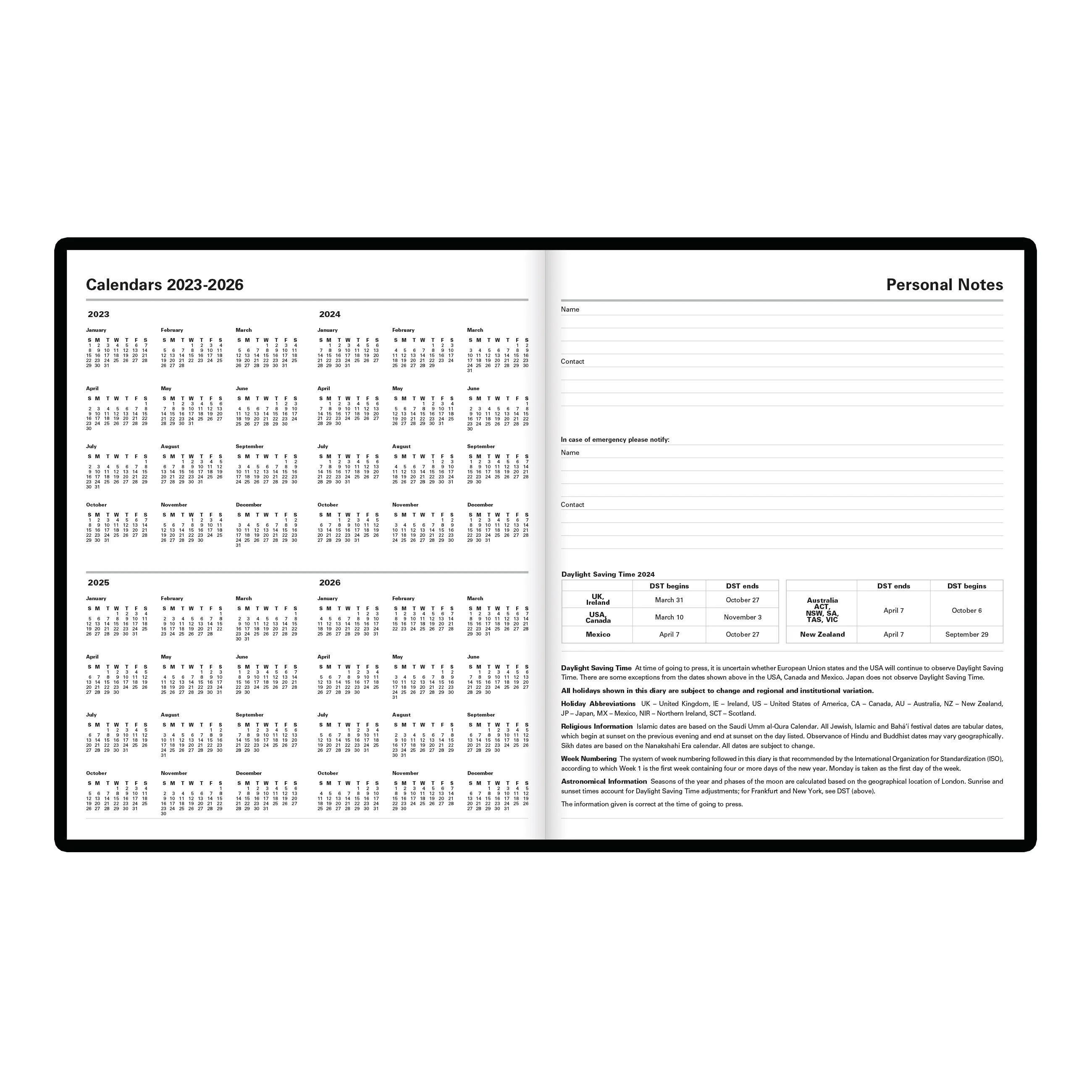 Letts Classic Week to View Appointment Book - 10 1/4" x 8 1/4" - Image 5