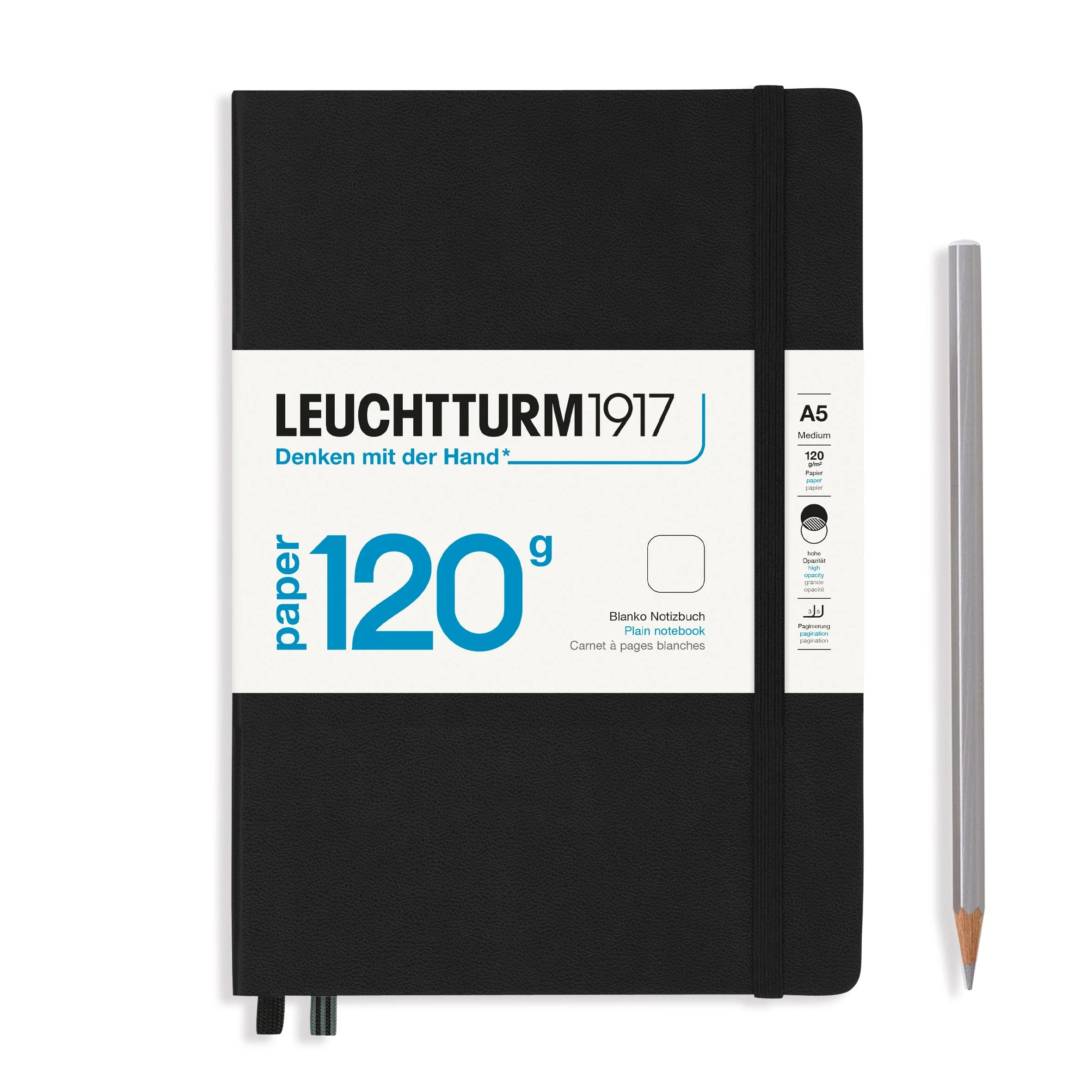Leuchtturm A5 120g Hardcover Notebook - Plain - Image 5
