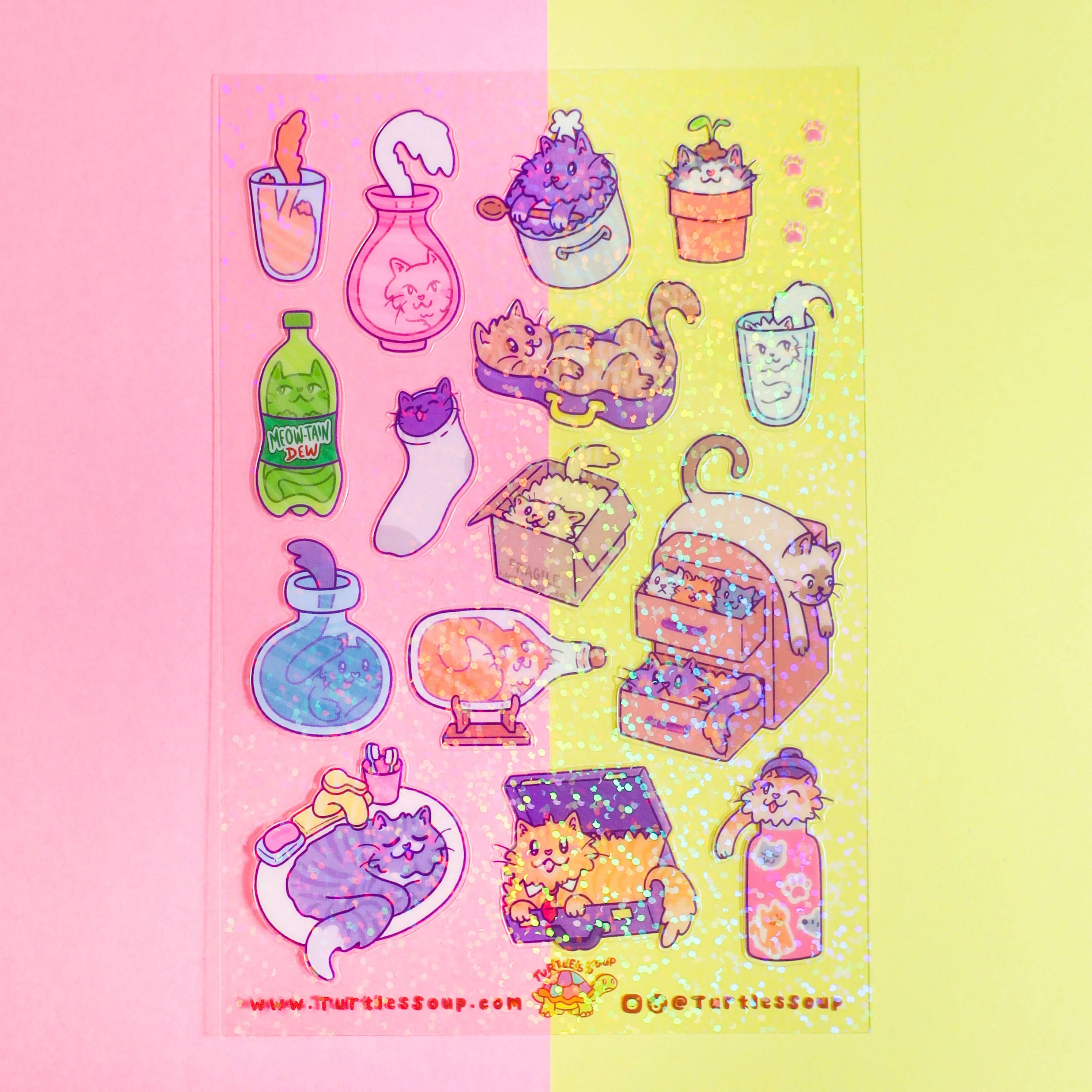 Liquid Cats Vinyl Sticker Sheet - Image 2