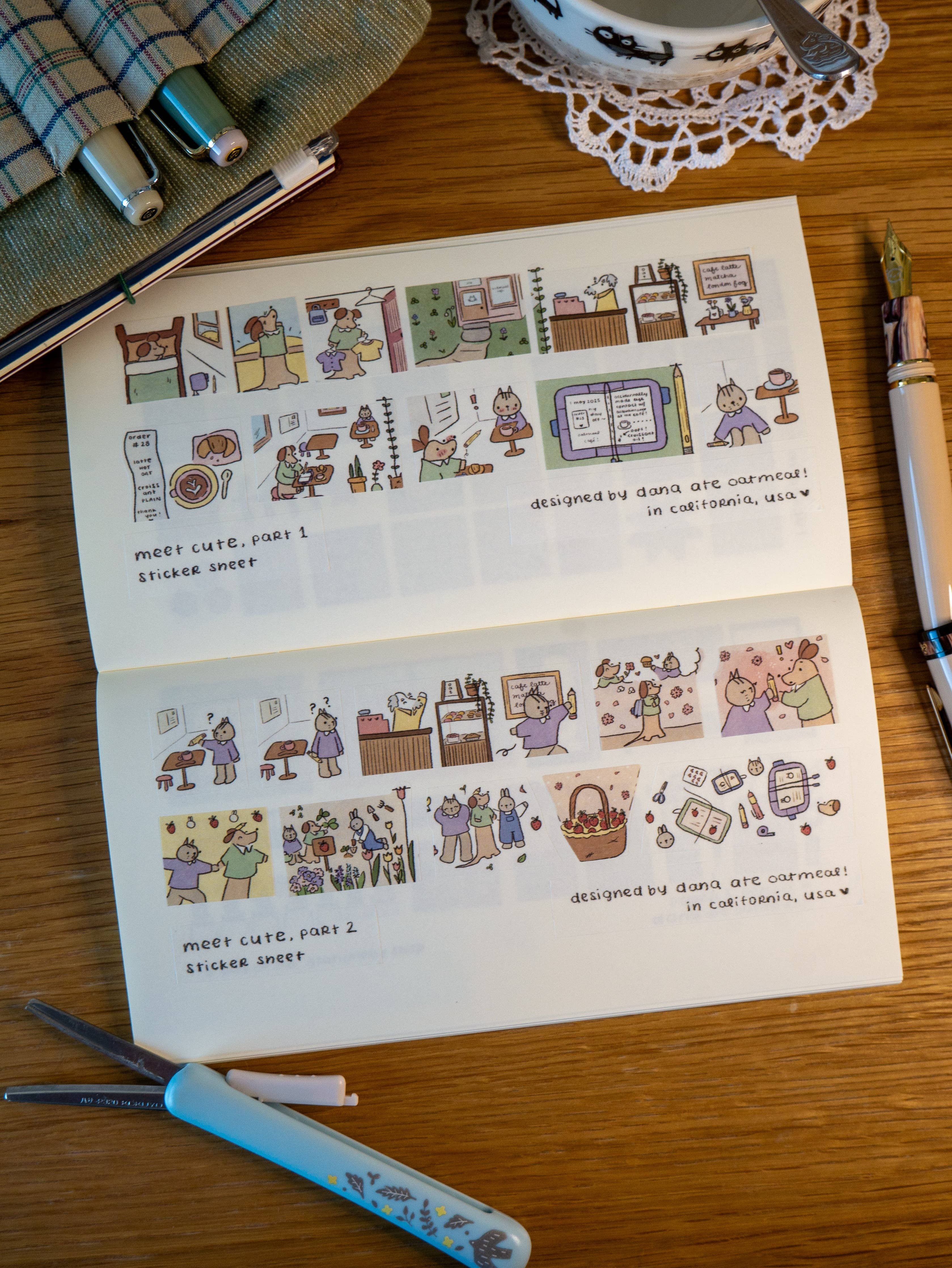 dana ate oatmeal! Meet Cute Washi Sticker Sheet - Image 2