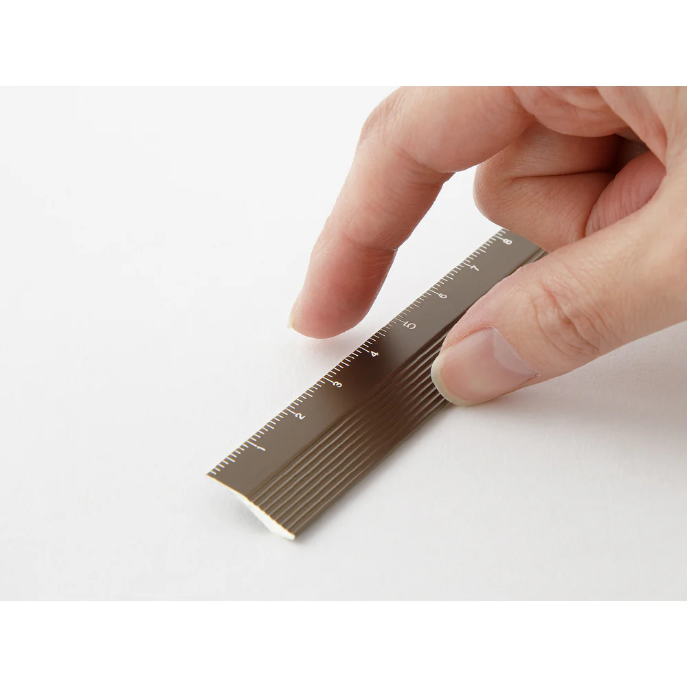 Midori Aluminum Ruler 15cm - Brown - Image 5