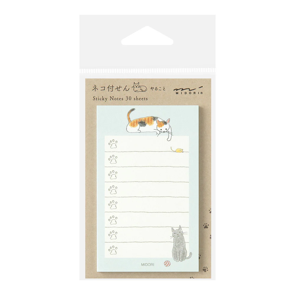 Midori Sticky Notes - To Do Cat Green - Image 2