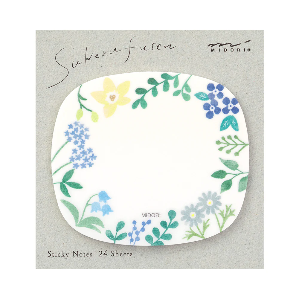Midori Sticky Notes - Transparent - Wild Flowers - Image 2