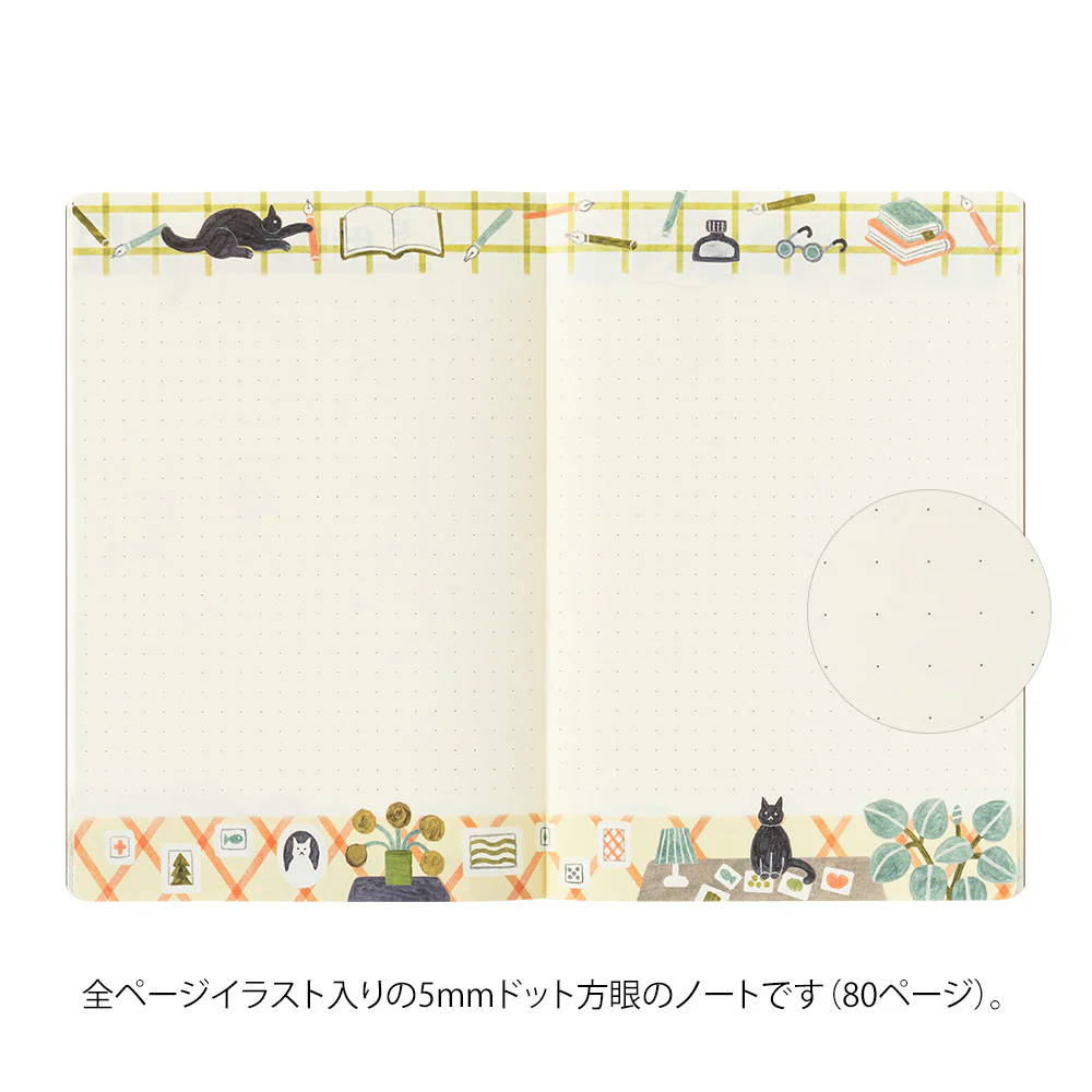 Midori Yuru Log Notebook B6 - Cat - Image 5