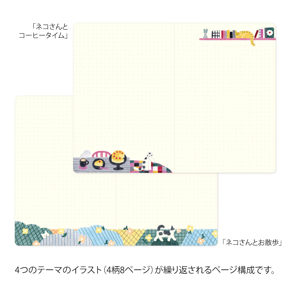 Midori Yuru Log Notebook B6 - Cat - Image 6