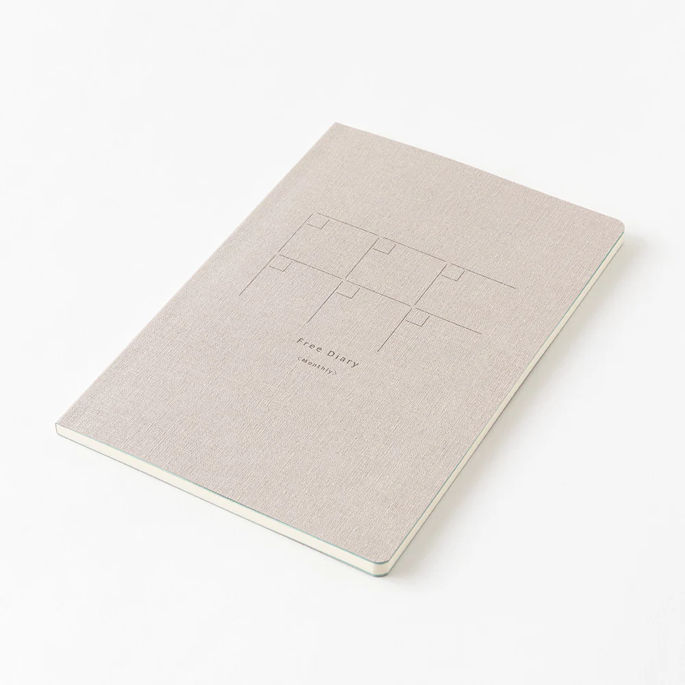 Midori Yuru Log Notebook B6 - Free Diary Monthly (18 Months) - Image 3