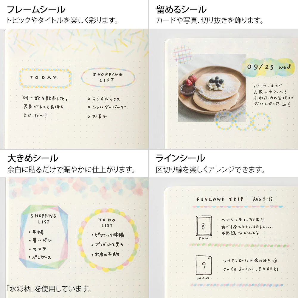 Midori Yuru Log Sticker 2 Sheets - Cat - Image 6