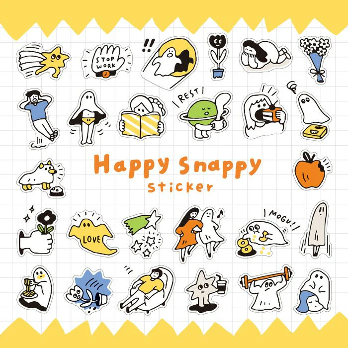 Mind Wave Happy Snappy Stickers - Yellow - Image 2
