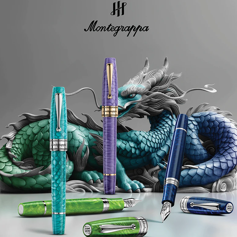 Montegrappa Regal Year of the Dragon Fountain Pen - Mamba Green - Image 5