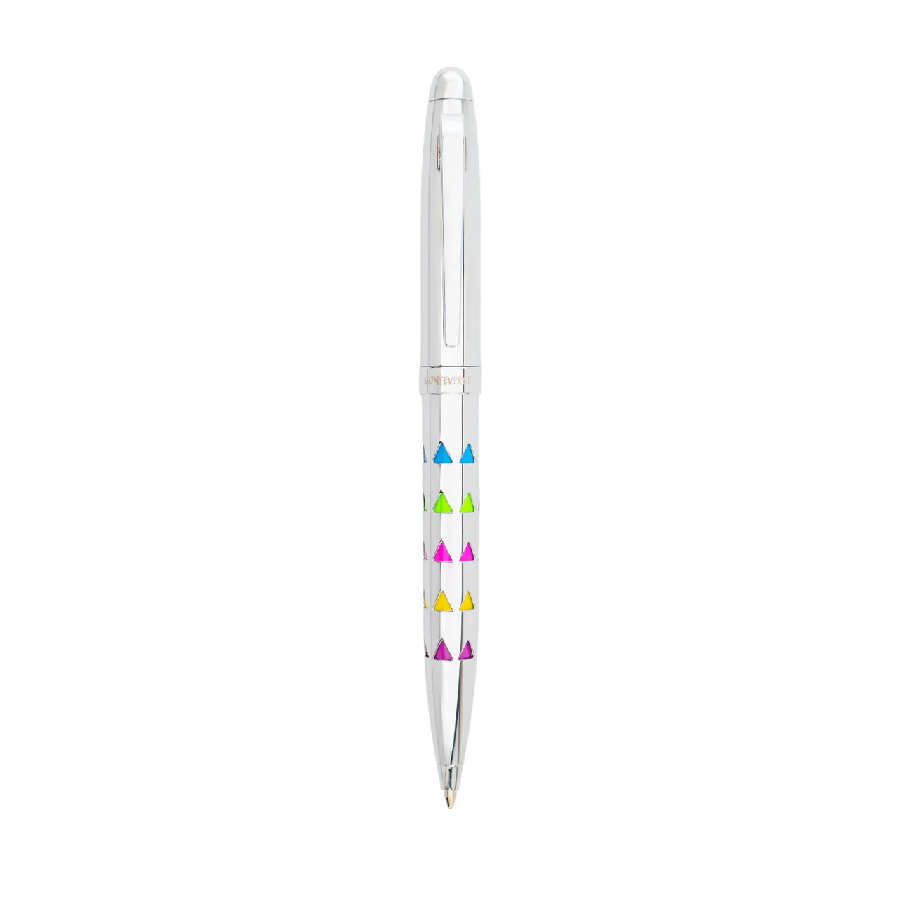 Monteverde llusia Gel Pen - Triangle Shapes Chrome with Chrome Trim - Image 7