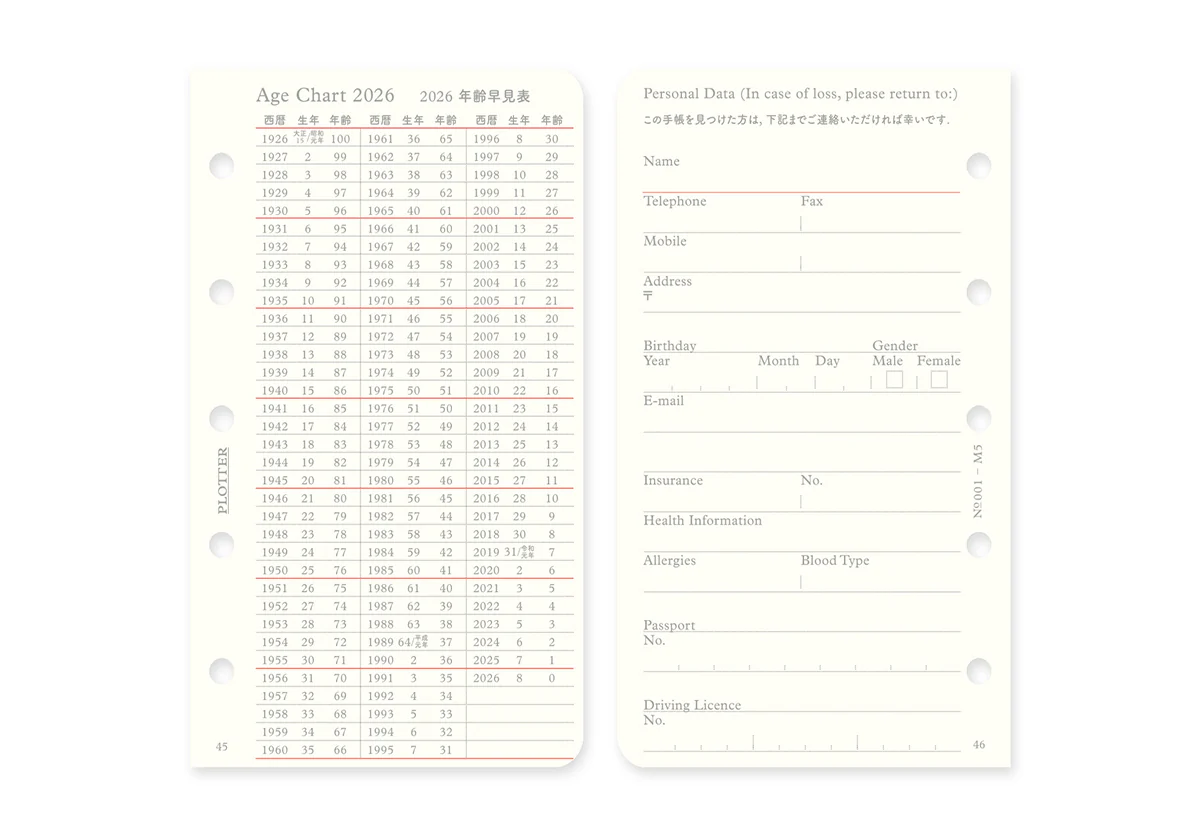 Plotter Monthly Schedule Refill 2026 - Mini 5 Size - Image 7