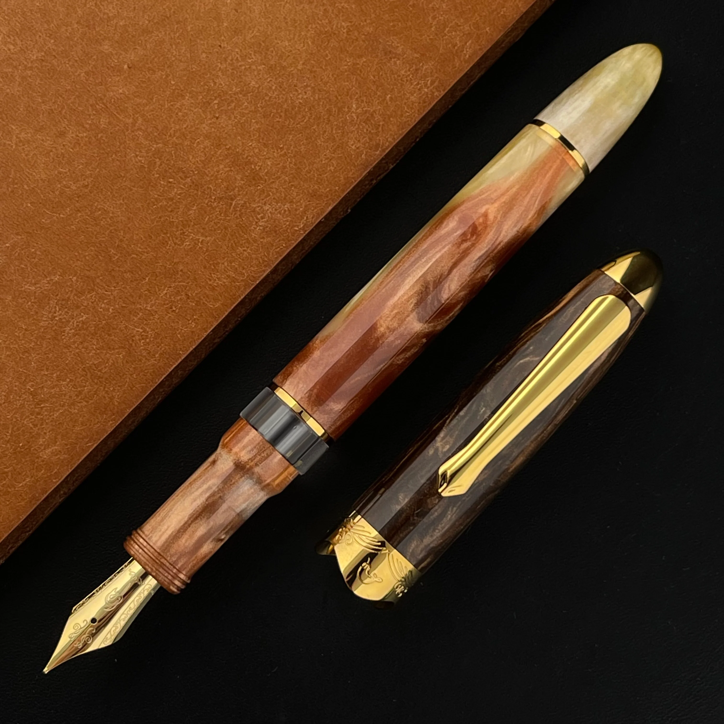 Nahvalur (Narwhal) Horizon Fountain Pen - Desert - Image 2