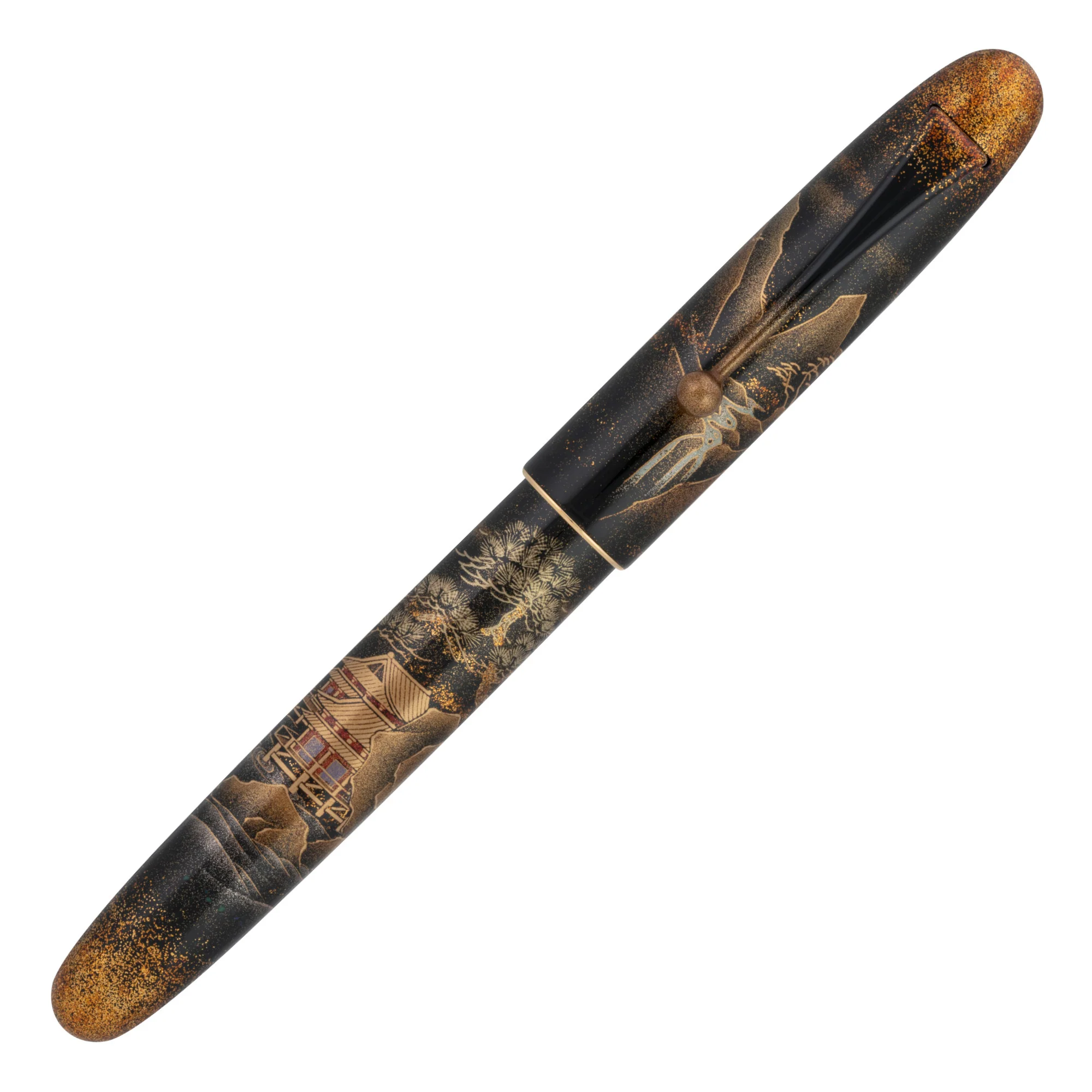 Namiki Yukari Royale Fountain Pen - Night Scene of Pavilion - Image 3