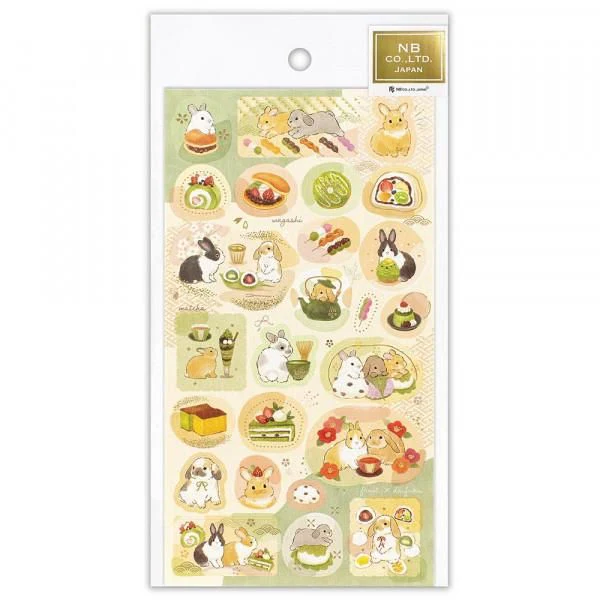 NB Japanese Style Stickers - Rabbits and Japanese Sweets