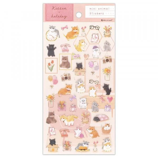 NB Large Clear Sticker - Chill Kitten