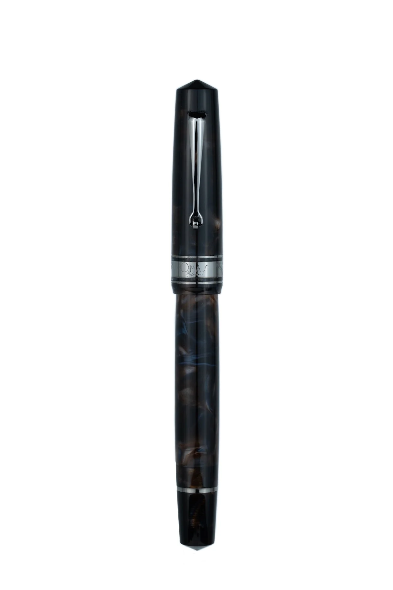 Omas Bologna Galassia Fountain Pen - Ruthenium Trim - Image 5