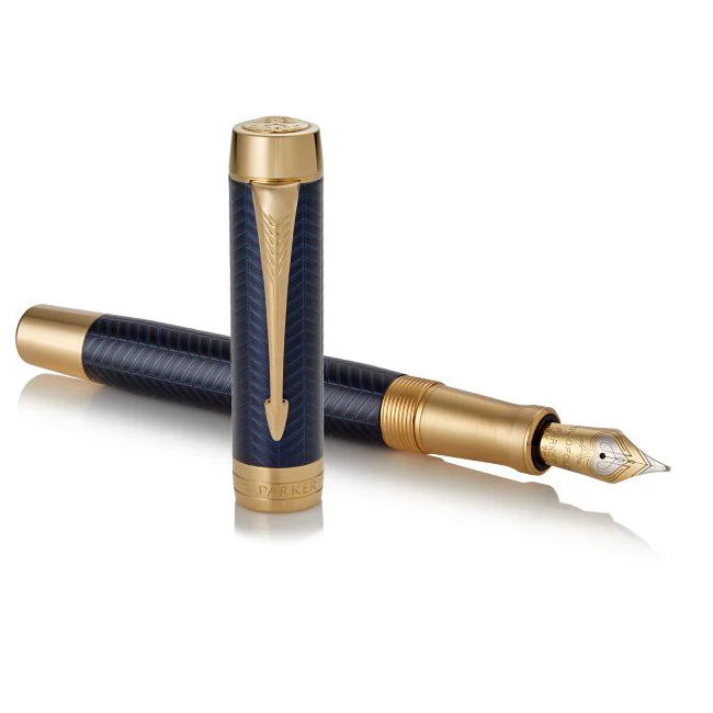 Parker Duofold Prestige Fountain Pen - Blue Chevron - Image 6