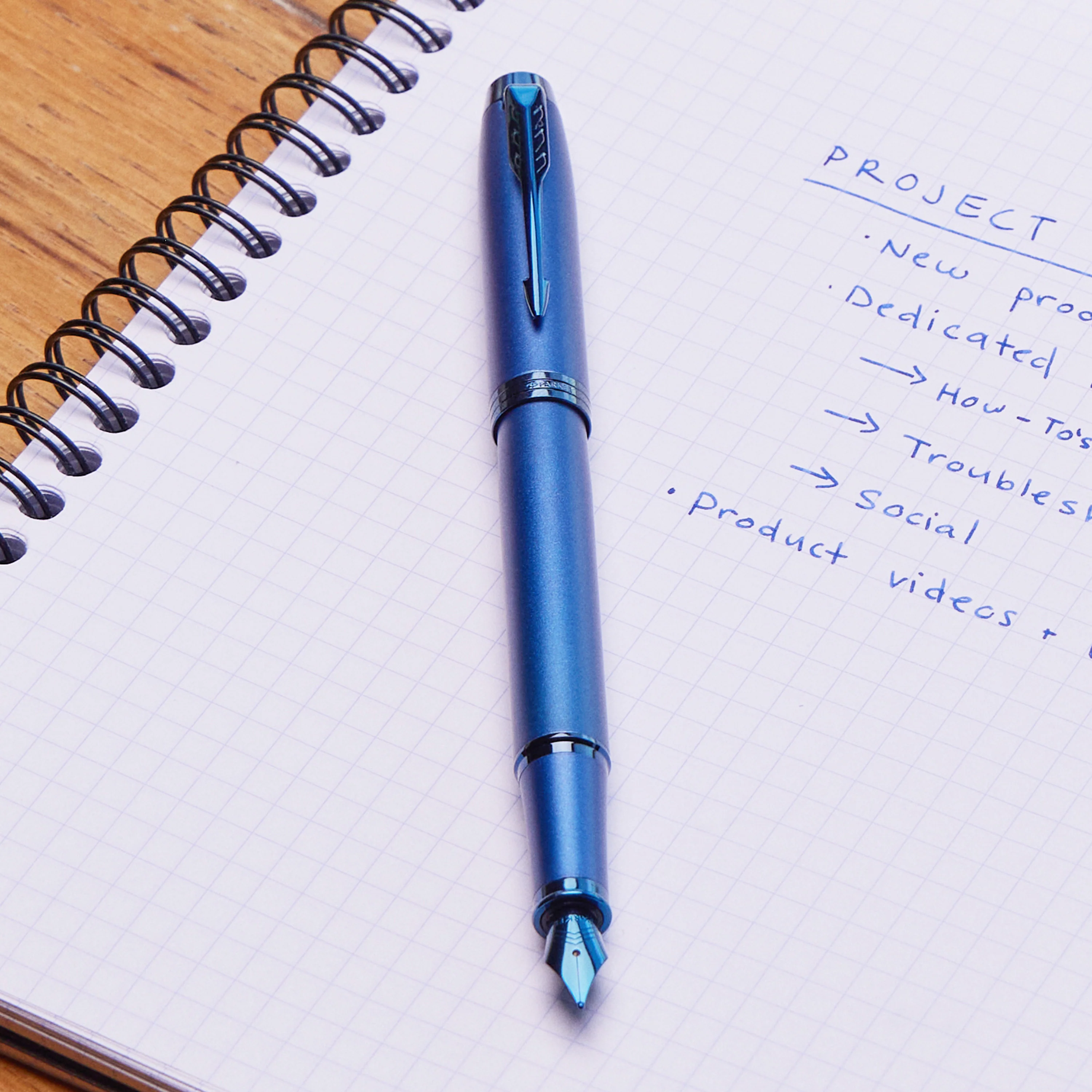 Parker IM Fountain Pen - Monochrome Blue - Image 6