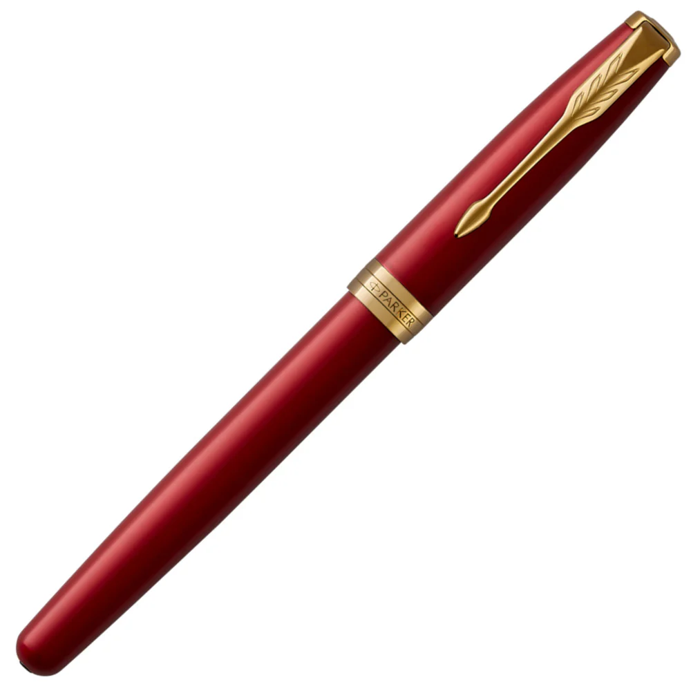 Parker Sonnet Rollerball Pen - Lacquered Red with Gold Trim - Image 3