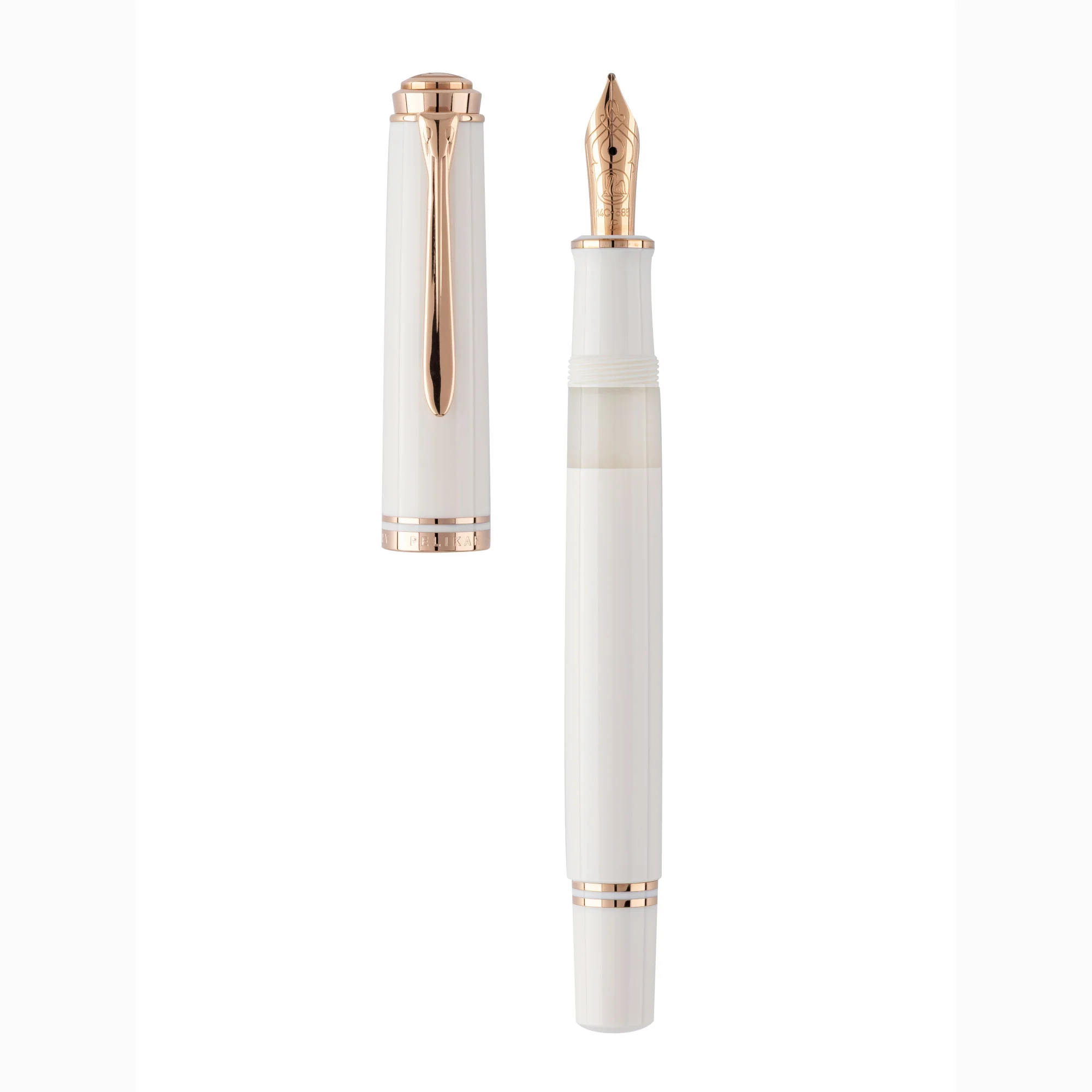 Pelikan Souveran M600 Fountain pen - White & Rose Gold (Special Edition) - Image 7
