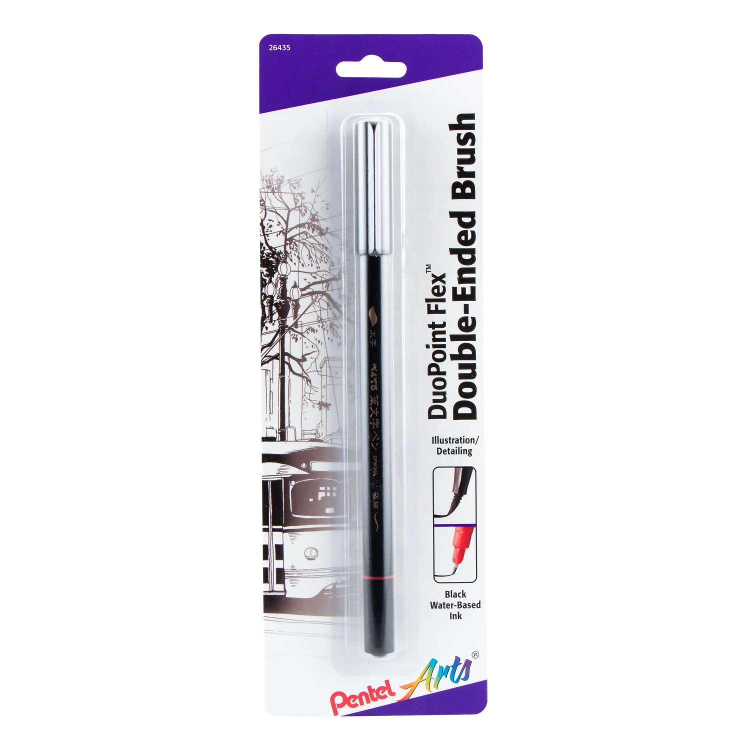 Pentel Arts DuoPoint Flex Double-Ended Brush - Image 6