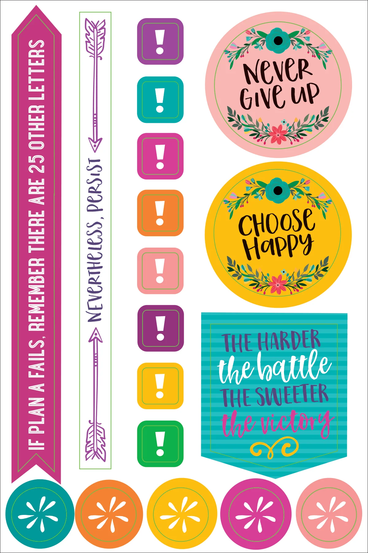 ESSENTIALS WAKE UP, KICK ASS, REPEAT. PLANNER STICKERS - Image 4